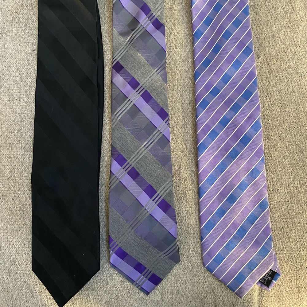 George Silk and Polyester Ties